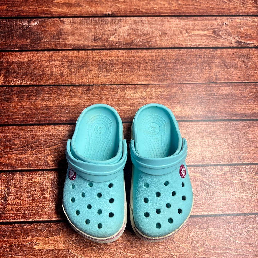 Kids Aqua Crocs